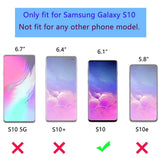 Samsung Galaxy S10 - Tempered Glass Screen Protector - Full Cover Curved - Fingerprint Unlock