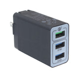 34W 3-Port Fast USB Home Wall Charger - Fonus A61