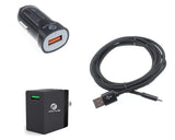 3-in-1 Home Car Charger Set  6ft MFI Cable - Lightning - M33 1092-1