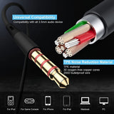Wired Earphones Hi-Fi Sound Headphones Handsfree Mic Headset Metal Earbuds - ZDD75