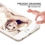 iPhone 6S/7/8 - Tempered Glass Screen Protector - HD Clear - 5D Curved - Full Cover - White