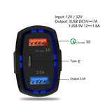 48W 3-Port Fast Car Charger with USB-C Port - Fonus F56