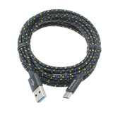 10ft USB-C Cable Charger Cord - Braided - Black - Fonus C85 883-1