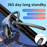 Wireless Earphone Ear-hook Headphone Boom Mic Handsfree Single Headset - ZDY47