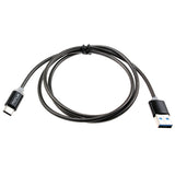3ft USB-C Cable Charger Cord - Metal - Black - Fonus E82