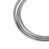 3ft Micro USB Cable Charger Cord - Metal - Silver - Fonus F51