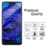 LG G7 ThinQ - Tempered Glass Screen Protector - HD Clear - Curved - Full Cover