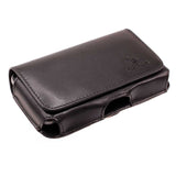 Leather Case Belt Clip Swivel Holster Cover - LCASE17 - Black - Fonus M28