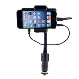 FM Transmitter Car Mount DC Charger Holder - Handsfree Mic - Remote - Fonus J45