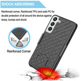Belt Clip Case and 3 Pack Screen Protector Swivel Holster TPU Film Kickstand Cover Anti-Glare Fingerprint Works - ZDA86+3Z38