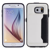 Leather Case Luxury Wallet Cover Credit Card ID Slot Stand - White - Selna N89