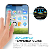 Belt Clip Case and 3 Pack Screen Protector Swivel Holster Tempered Glass Kickstand Cover 5D Touch Curved Edge - ZDJ44+3R48