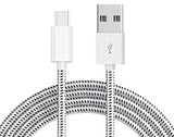 6ft Micro USB Cable Charger Cord - Braided - White - Fonus F71 282-1