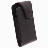 Leather Case Belt Clip Swivel Holster - Vertical Cover - LCASE20 - Black - Fonus M37 27-1