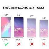 Samsung Galaxy S10 5G - Tempered Glass Screen Protector - Full Cover Curved - Fingerprint Unlock