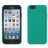 Hybrid Case Dual Layer Armor Bumper Cover - ID Card Slot - Light Green - Selna N09