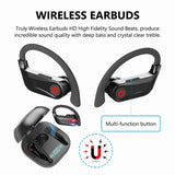 TWS Bluetooth Headphones Wireless Earphones Ear Hook Buds - Black - L95