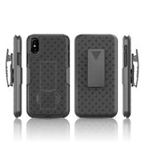 Case Holster Combo Swivel Belt Clip - Dropproof - Kickstand - Black - Fonus L32
