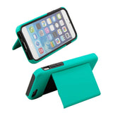 Hybrid Case Dual Layer Armor Bumper Cover - ID Card Slot - Light Green - Selna N09