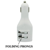 2-in-1 Car Home Wall Charger 2-Port USB - Folding Prongs - Fonus M82