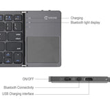 Wireless Keyboard Touchpad Folding Rechargeable - L66