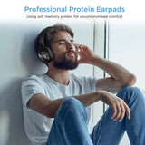Wireless Headphones Foldable Headset w Mic Hands-free Earphones Grey - ZDCM5