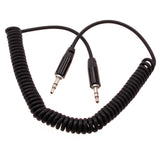 3.5mm Audio Cable Aux-in Car Stereo Speaker Cord - Coiled - Black - Fonus P19