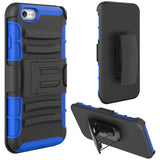 Hybrid Case Rugged Holster Swivel Belt Clip - DropProof - Defender - Blue - Selna N06