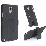 Case Holster Combo Swivel Belt Clip - Dropproof - Kickstand - Black - Fonus J58