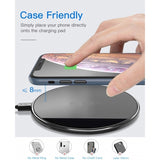 15W Wireless Charger Fast Charging Pad Slim Quick Charge