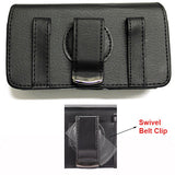 Leather Case Belt Clip Swivel Holster Cover - LCASE29 - Black - Xenda D65