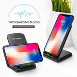 Wireless Charger 10W Fast Stand Detachable 2-Coils Charging Pad - ZDZ40