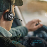 Over The Head Wireless Headphone with Boom Microphone - Black - D85