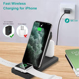 Wireless Charger 15W Fast Folding Stand 2-Coils Charging Pad - ZDZ82
