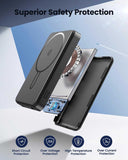 10000mAh 22.5W Power Bank Magnetic Wireless Charging  Backup Battery Portable Charger Slim 2-Port USB  - ZDF77 2336-4