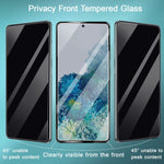 2 Pack Privacy Screen Protector Tempered Glass Anti-Spy 9H Hardness Anti-Peep 3D Edge  - ZD2SP24 2218-2