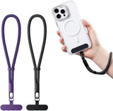 2 Pack Phone Lanyard Adjustable Wrist Straps  For Phone Cases  Black, Purple  - ZDXW261 2622-1