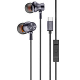 Wired TYPE-C Earphones USB-C Earbuds Magnetic Headphone w Mic Headset Earpieces  - ZDC96 2575-1