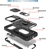 Hybrid Case Cover Metal Ring Lens Protects Kickstand Shockproof Armor  - ZDXW114 2462-7