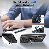 Hybrid Case Cover  Metal Ring  Lens Protects  Kickstand Shockproof Armor  - ZDXW12 2348-7