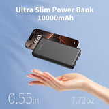 2 Pack 10000mAh Power Bank Backup Battery Portable Charger LED Indicators 2-Port USB 1-Port USB-C  - ZDXW242 2598-3