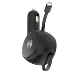 30W Car Charger Retractable 3 Amp Type-C 2-Port USB Fast Charge   - ZDK38 2241-4