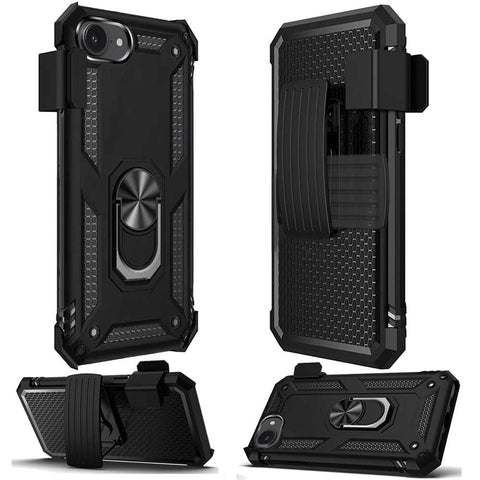 Case Belt Clip Holster Swivel Metal Ring Cover Kickstand Armor  - ZDF16 2205-1