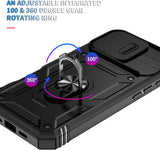 Hybrid Case Cover Metal Ring Lens Protects Kickstand Shockproof Armor  - ZDXW116 2464-3