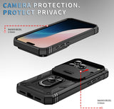 Hybrid Case Cover Metal Ring Lens Protects Kickstand Shockproof Armor  - ZDXW106 2448-2