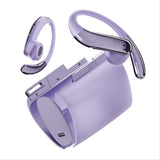 Wireless Ear-hook OWS Earphones Purple Bluetooth Earbuds Over the Ear Headphones  True Stereo Charging Case  Hands-free Mic  - ZDY88 2293-1