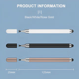 3 Pcs Stylus Touch Screen Pen  Lightweight Plastic  Black, White, Rose Gold  - ZDXW260 2621-7