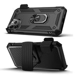 Case Belt Clip Holster Swivel Metal Ring Cover Kickstand Armor  - ZDE17 2202-4