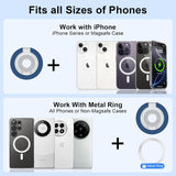 Metal Magnetic Ring Phone Holder  Blue Kickstand Folding Desk Stand  - ZDXW218 2568-6