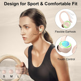 Pink Wireless Ear-hook Earphones Bluetooth Earbuds Over the Ear Headphones True Stereo Charging Case Hands-free  - ZDXW267 2628-4
